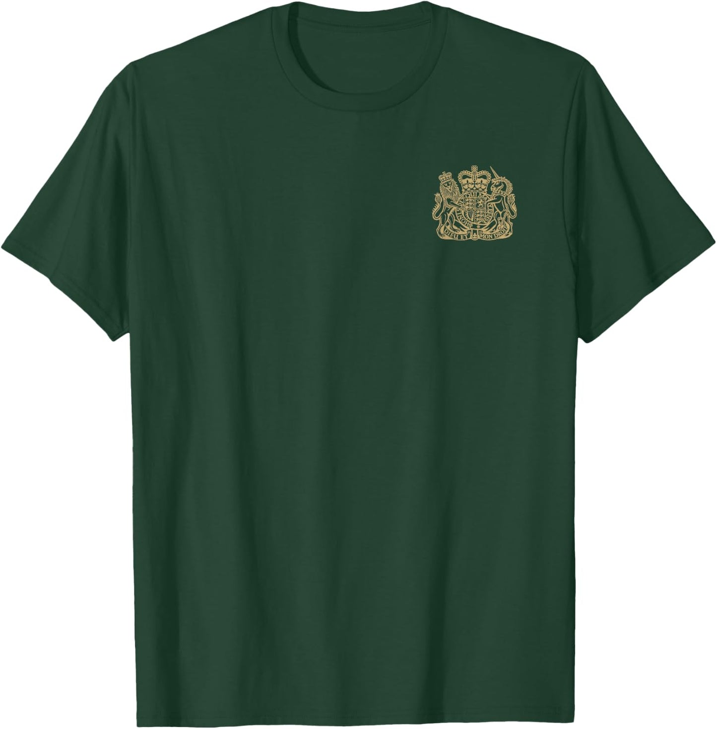 United Kingdom Uk Coat of Arms Lion and Unicorn Symbol T-Shirt - T-Shirt | Forest