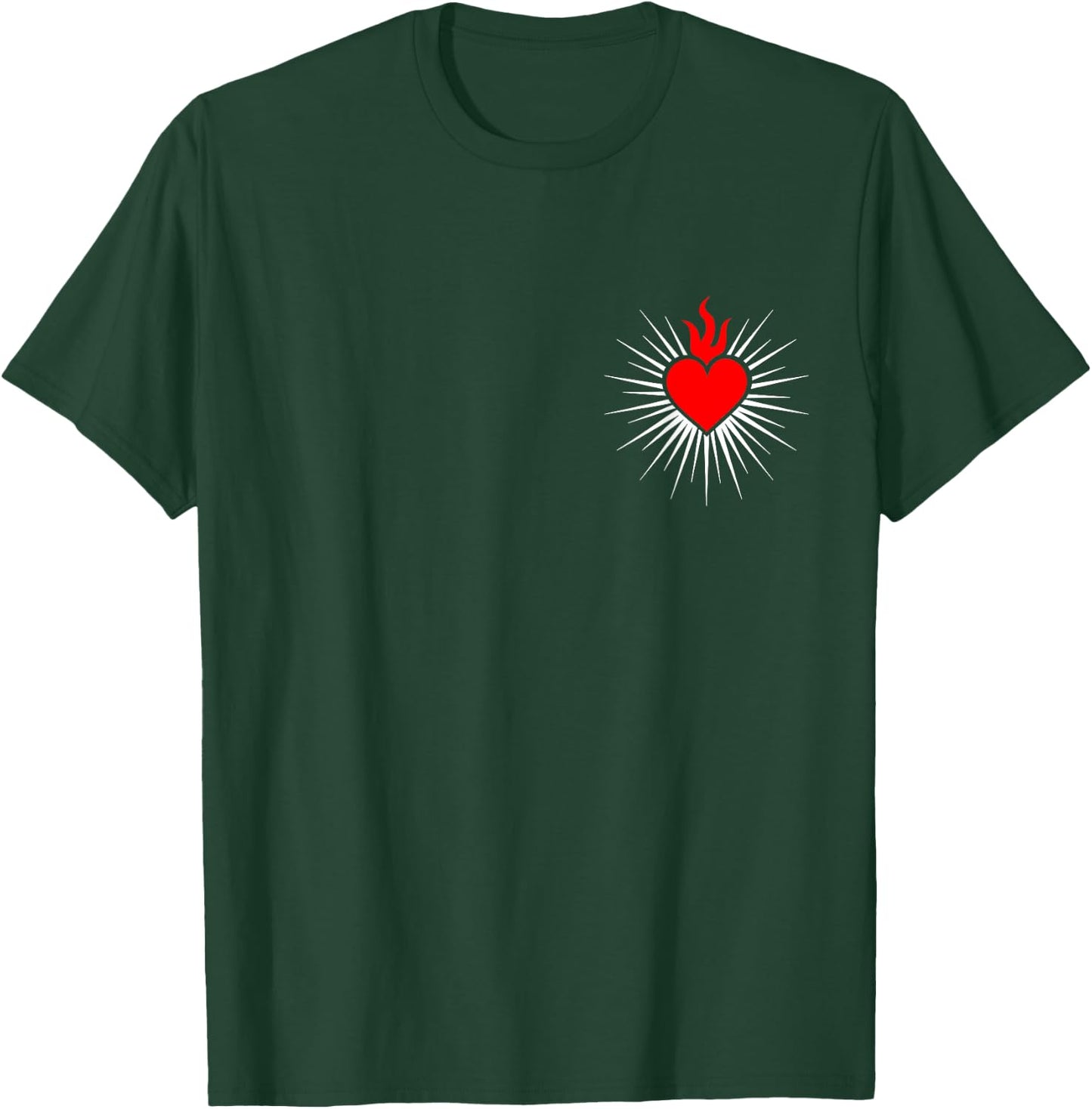 Sacred Heart Love Jesus Christ God Christian Church Religion T-Shirt - T-Shirt | Forest