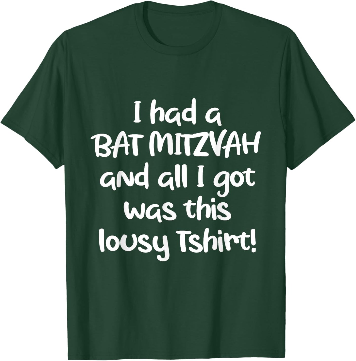 Funny Jewish Bat Mitzvah Cute Meme Gag Gift T-Shirt - T-Shirt | Forest