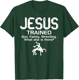 Vintage Jesus Trained Wrestling Women 2 T-Shirt - T-Shirt | Forest