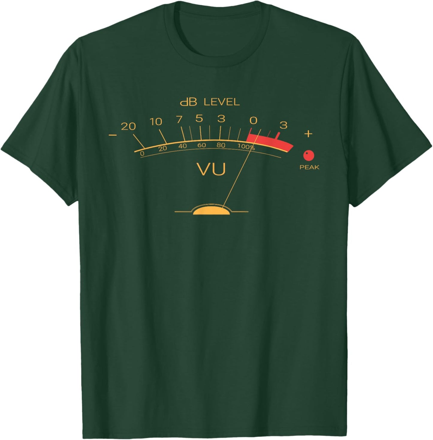 Volume VU Meter T-Shirt - T-Shirt | Forest
