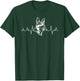 German Shepherd Heartbeat ECG Electrocardiogram T-Shirt - T-Shirt | Forest