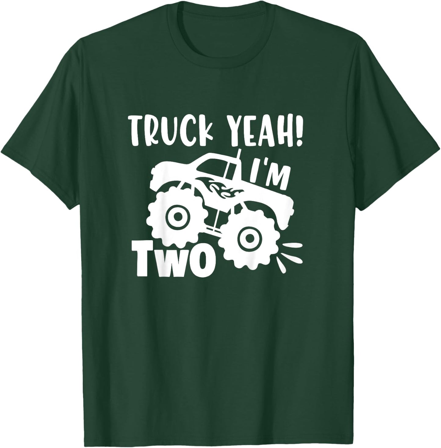 2nd Birthday Truck Yeah I'm Two, Funny Joke, Family T-Shirt - T-Shirt | Forest