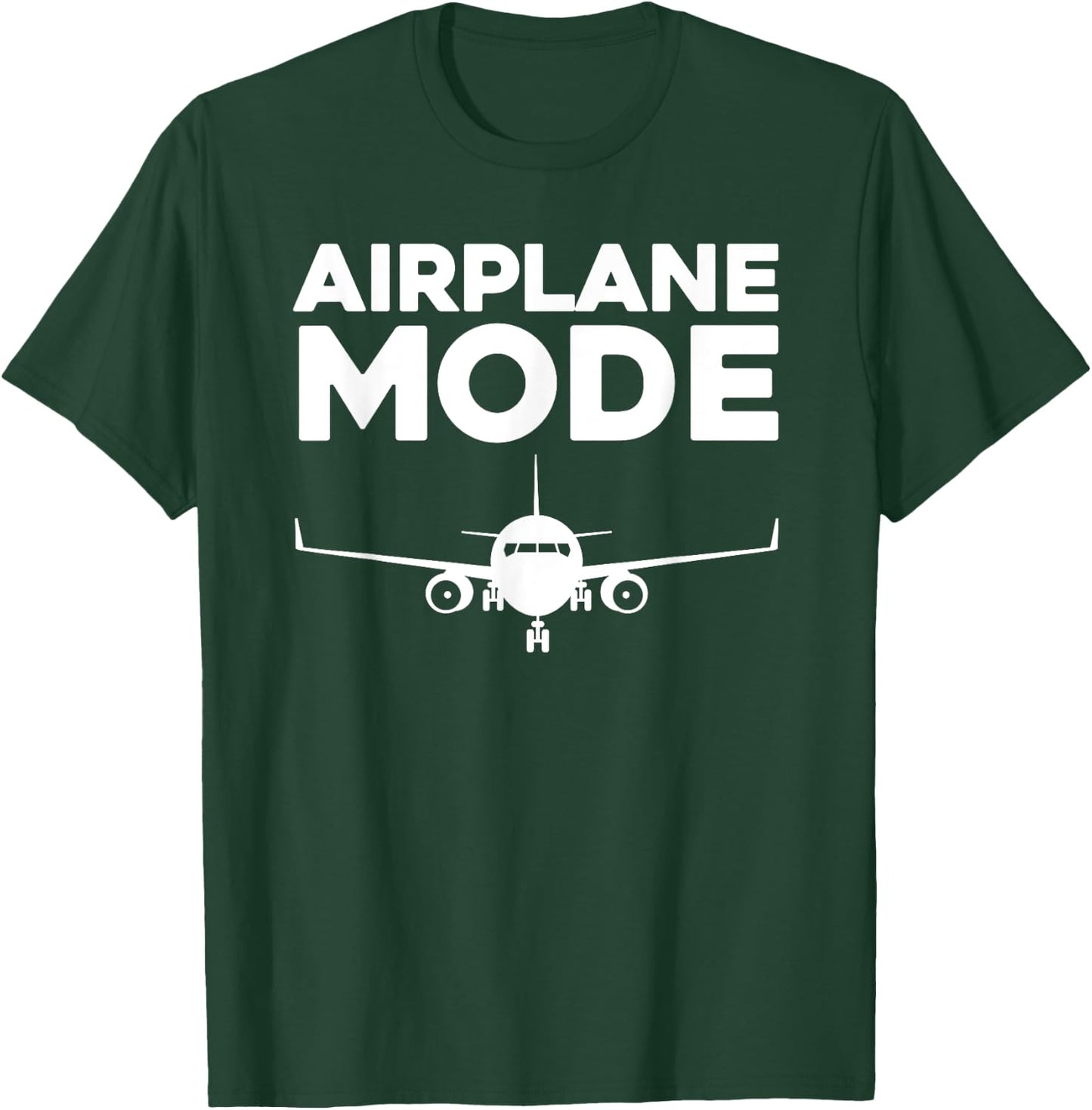 Cool Airplane Mode Design Women Pilot Airplane Lover T-Shirt - T-Shirt | Forest