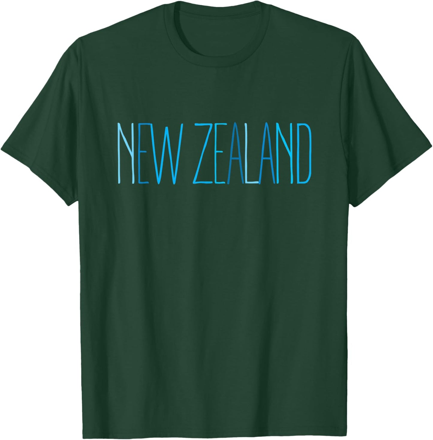 New Zealand Blue Lettering T-Shirt - T-Shirt | Forest