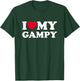 I Love My Gampy I Heart Family Grandpa T-Shirt - T-Shirt | Forest