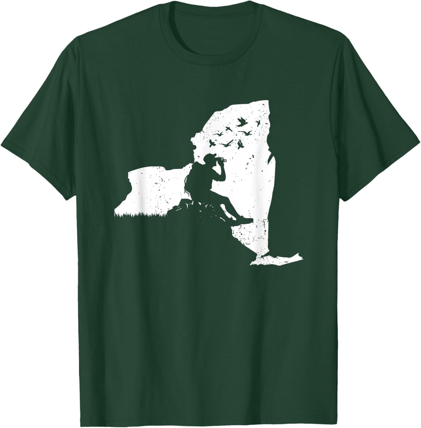 New York Bird Watching Design Birding Binoculars Birdwatcher T-Shirt - T-Shirt | Forest