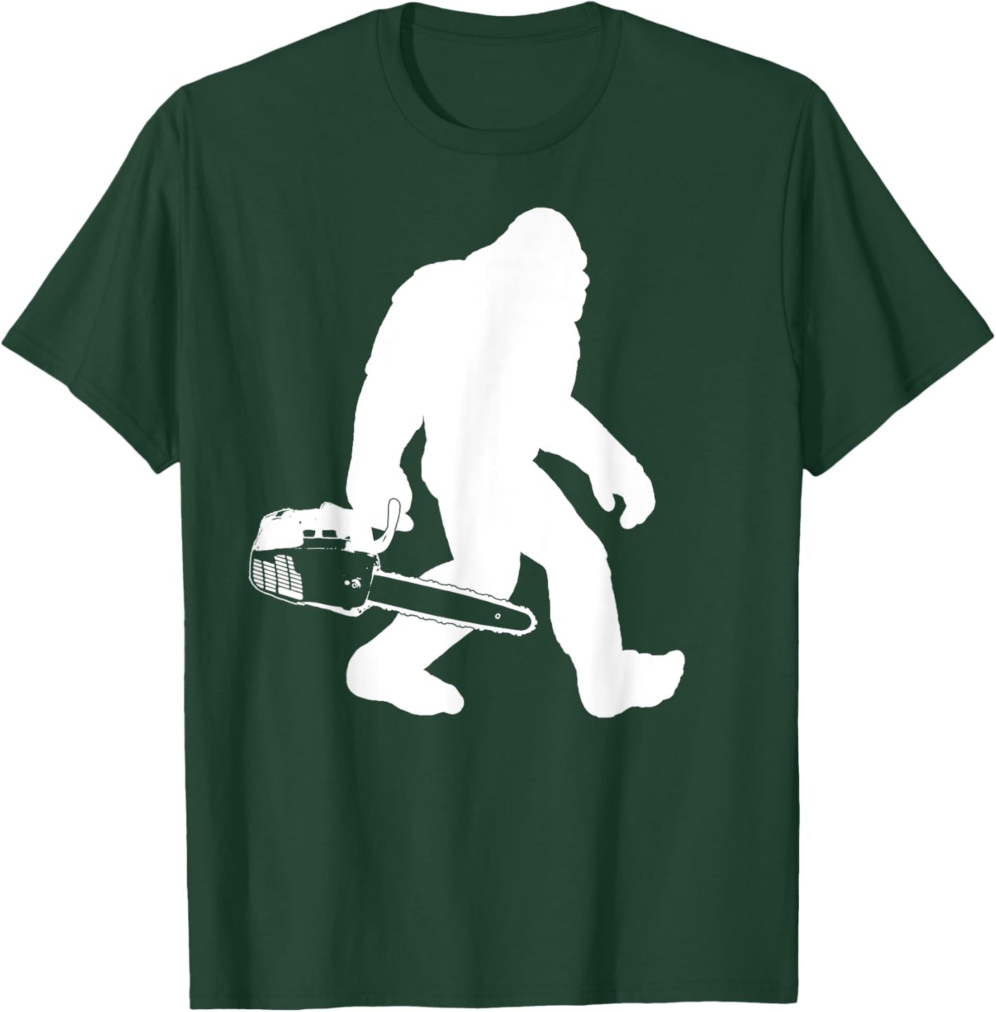 Lumberjack Bigfoot Chainsaw Sasquatch Logger Funny T-Shirt - T-Shirt | Forest