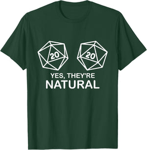 Yes, they're Natural 20 d20 dice funny RPG gamer Salty Gamer T-Shirt - T-Shirt | Forest