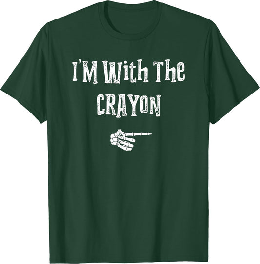 I'm With Crayon Halloween Costume Funny Couples Matching T-Shirt - T-Shirt | Forest