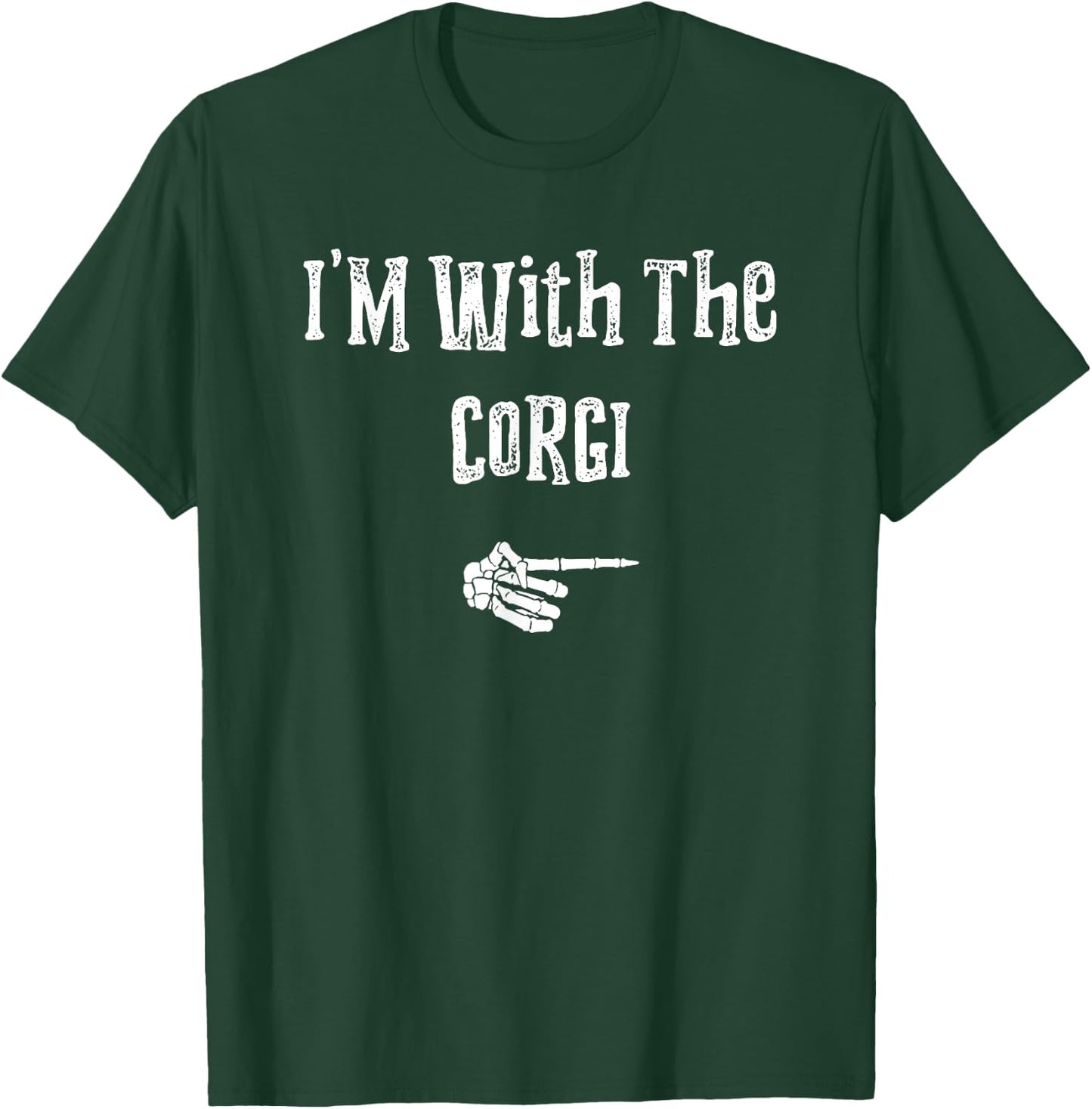 I'm With Corgi Dog Halloween Costume Funny Couples Matching T-Shirt - T-Shirt | Forest