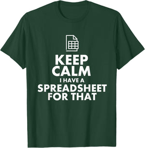 Funny Excel Spreadsheets Lover Gift | Accountant Men Women T-Shirt - T-Shirt | Forest