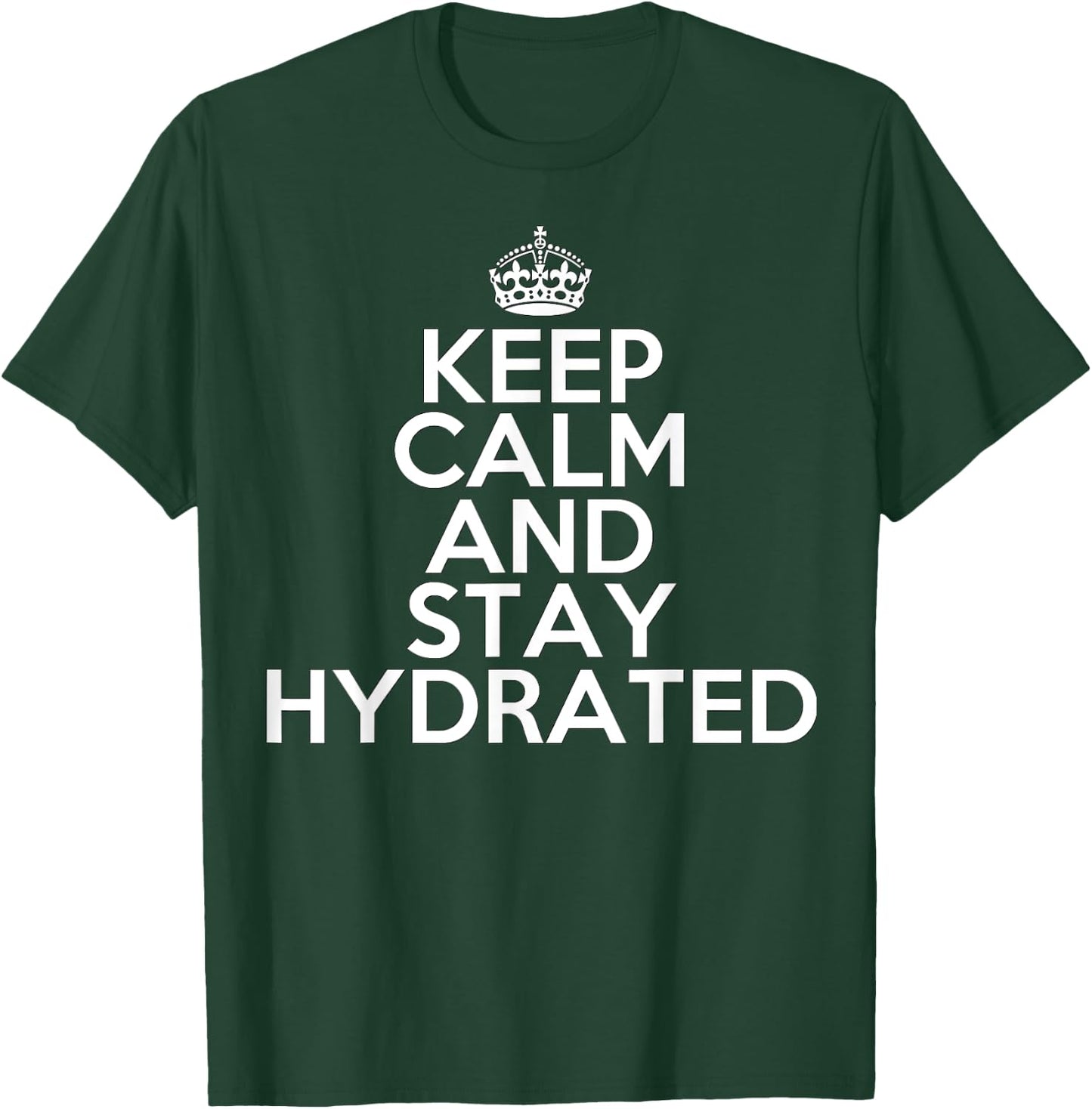 Funny Keep Calm and Stay Hydrated Hydro Homie Water T-Shirt - T-Shirt | Forest