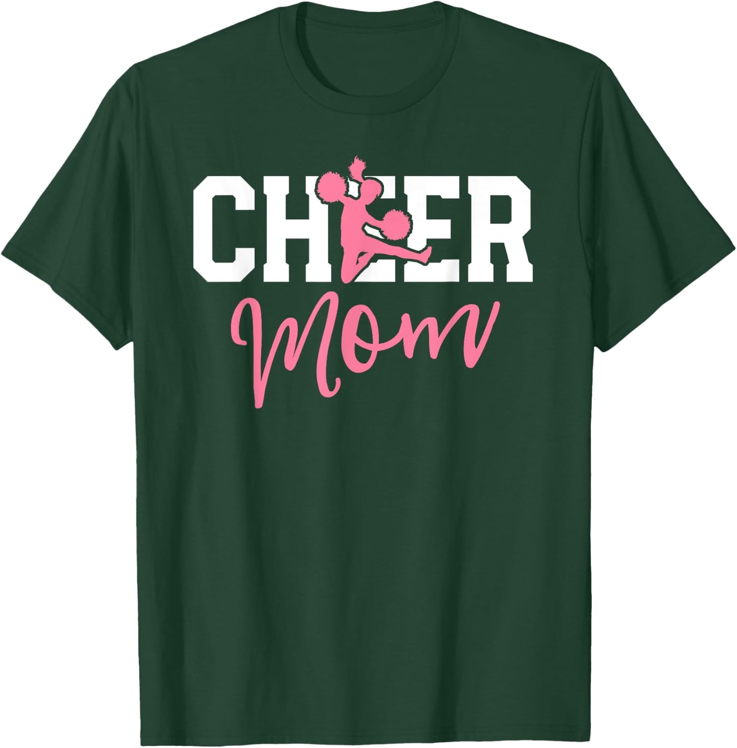 Pink Cheerleader Mom Shirt Cheer Mom Gifts Mama Mother T-Shirt - T-Shirt | Forest