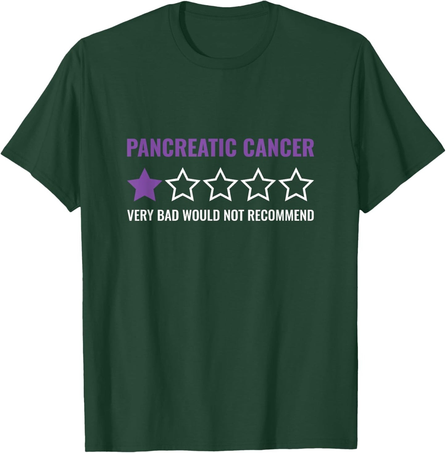 Would Not Recommend Purple Ribbon Pancreatic Cancer Fighter T-Shirt - T-Shirt | Forest