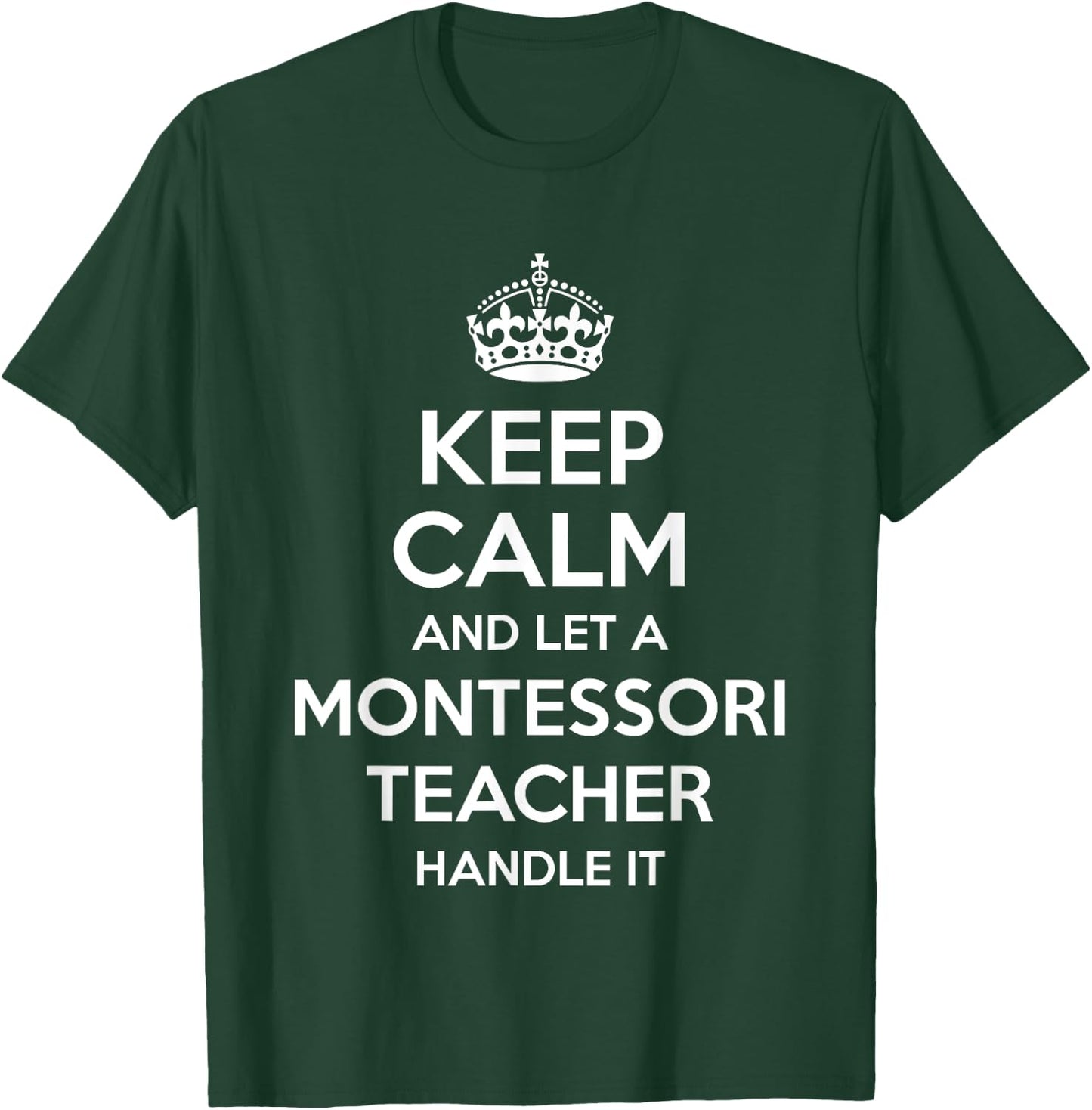 MONTESSORI TEACHER Gift Funny Job Title Profession Birthday Women Girls Kids T-Shirt - T-Shirt | Forest