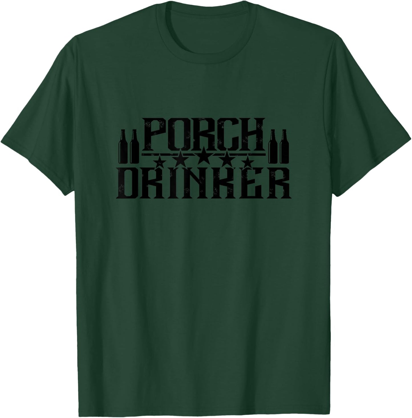 Porch Drinker Retro Gifts Humor T-Shirt - T-Shirt | Forest