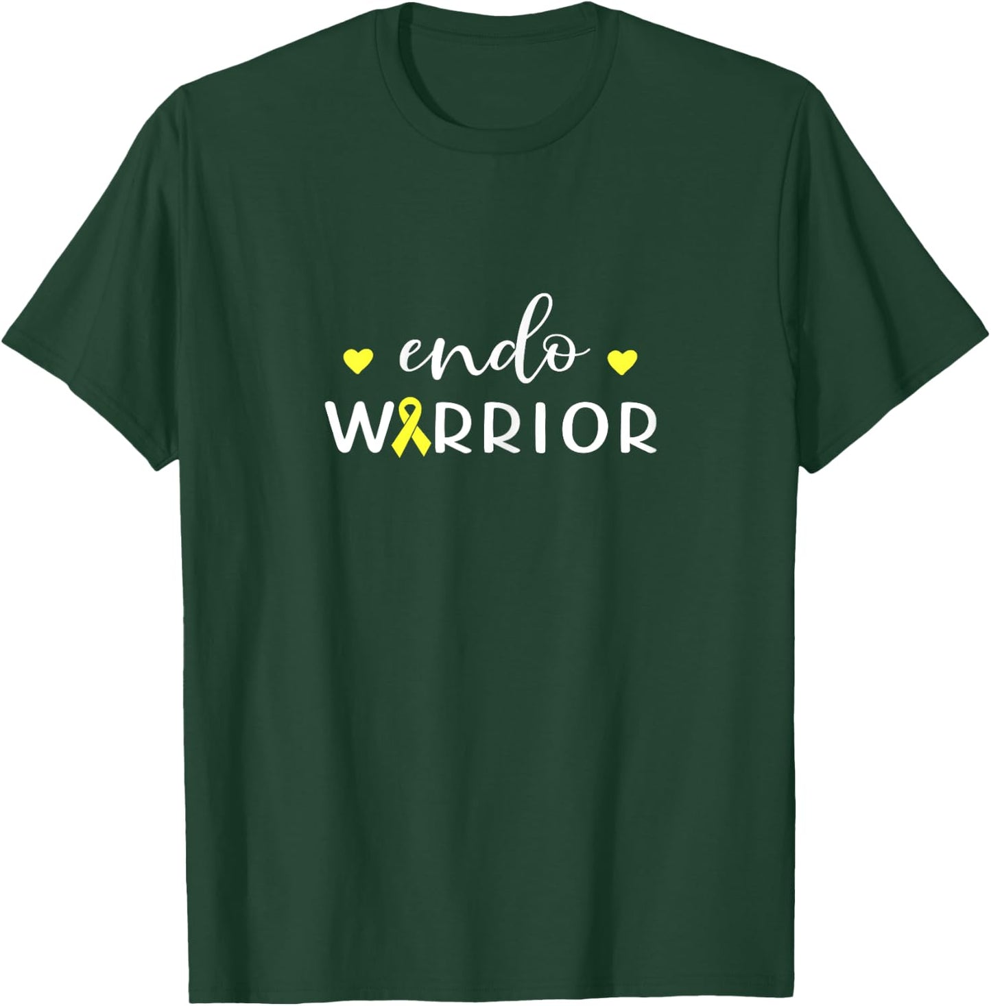 Endo Warrior Yellow Ribbon Endometriosis Awareness Month T-Shirt - T-Shirt | Forest
