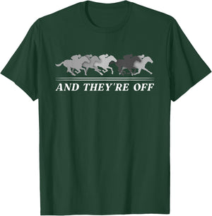 Funny Horse Racing Jockey Racer Derby Rider Track Race Gifts T-Shirt - T-Shirt | Forest