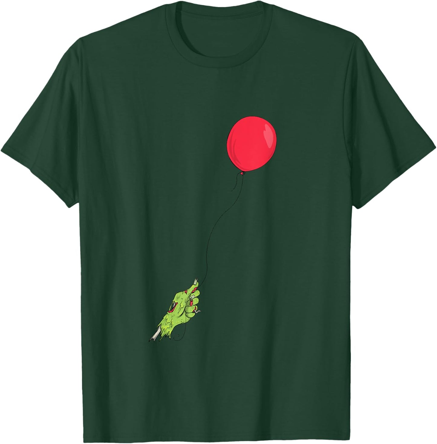 Funny Zombie Apocalypse Balloon Floating One Zombie Hand T-Shirt - T-Shirt | Forest