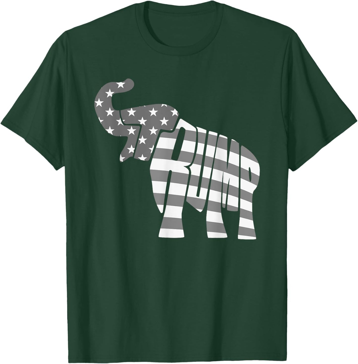 Cute Trump Gift | Proud American Flag Elephant Women T-Shirt - T-Shirt | Forest