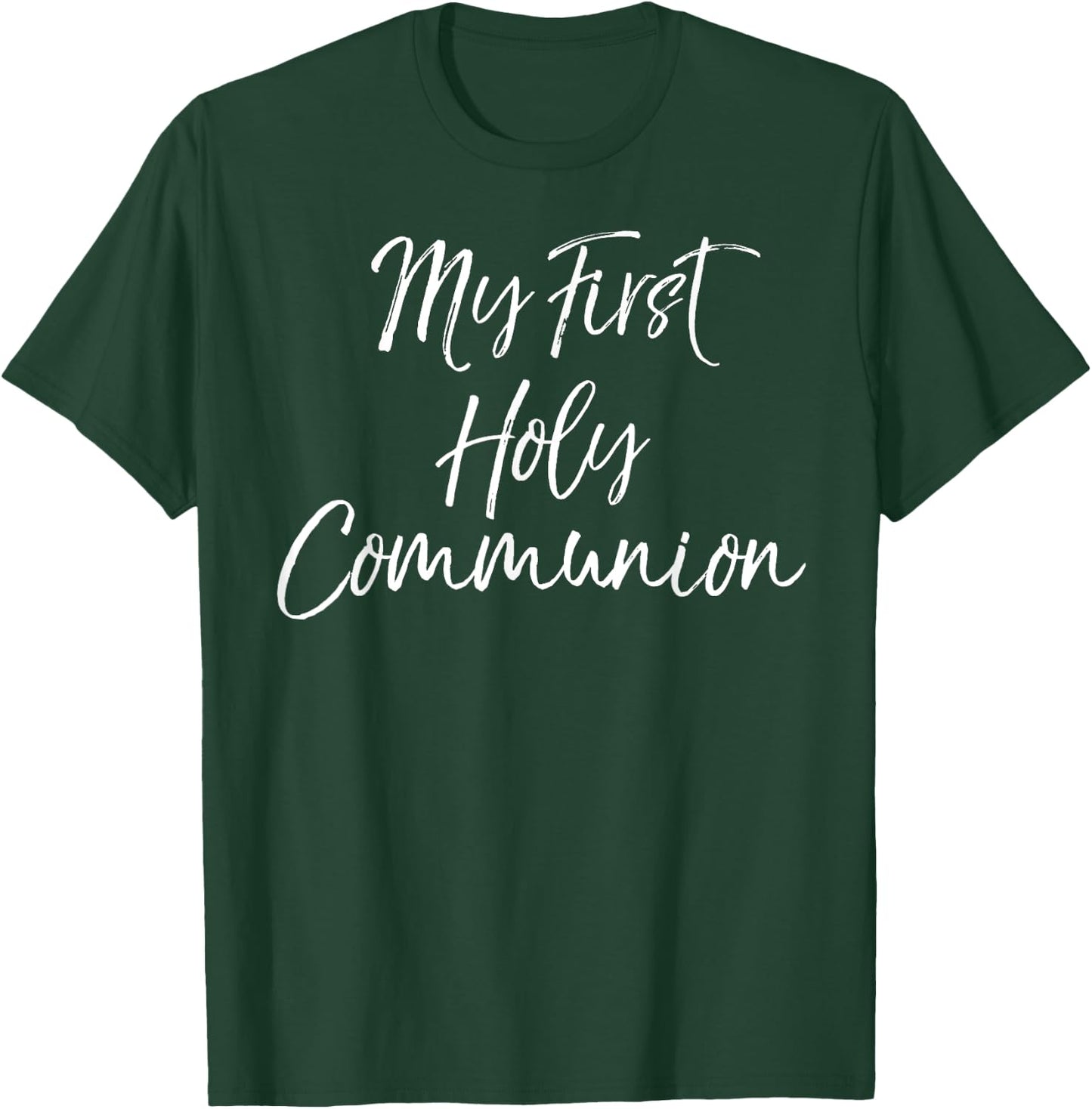 First Communion Gifts for Boy & Girl My First Holy Communion T-Shirt - T-Shirt | Forest