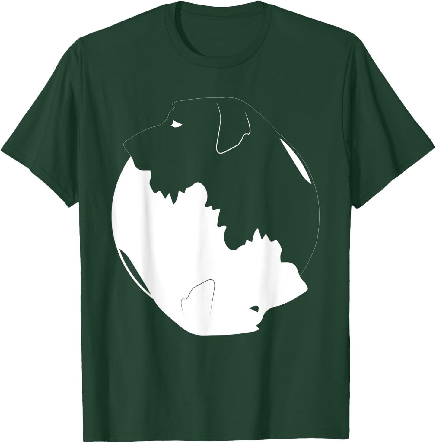 Yin Yang Irish Wolfhound Funny Dog Symbol Zen Meditation Women Kids T-Shirt - T-Shirt | Forest