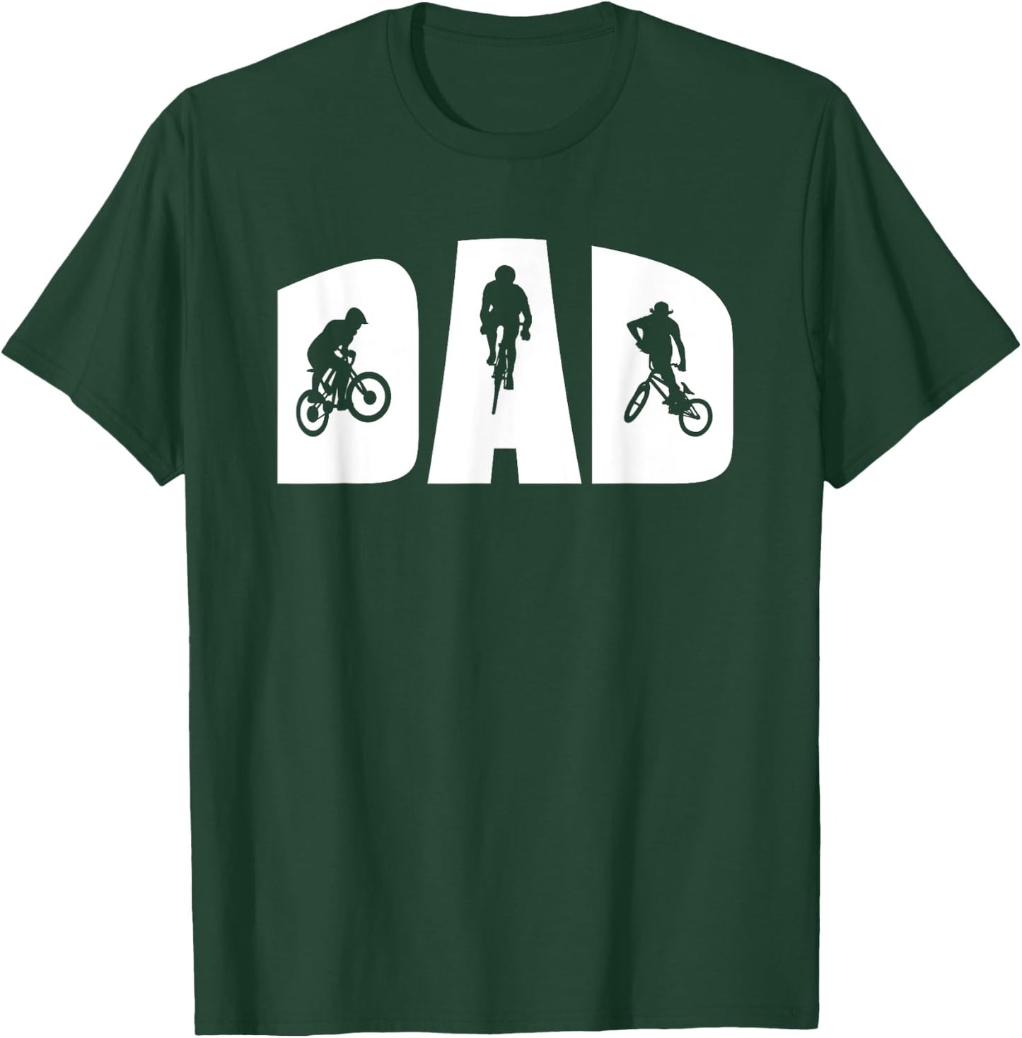 CYCLING DAD Gift mountain biker road bike BMX biking fan T-Shirt - T-Shirt | Forest