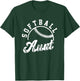 Retro Vintage Softball Aunt Love Baller Gameday Matching T-Shirt - T-Shirt | Forest