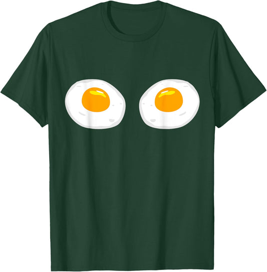 Fried Egg Bra Bikini Eggs Funny Fried Egg Costume T-Shirt - T-Shirt | Forest