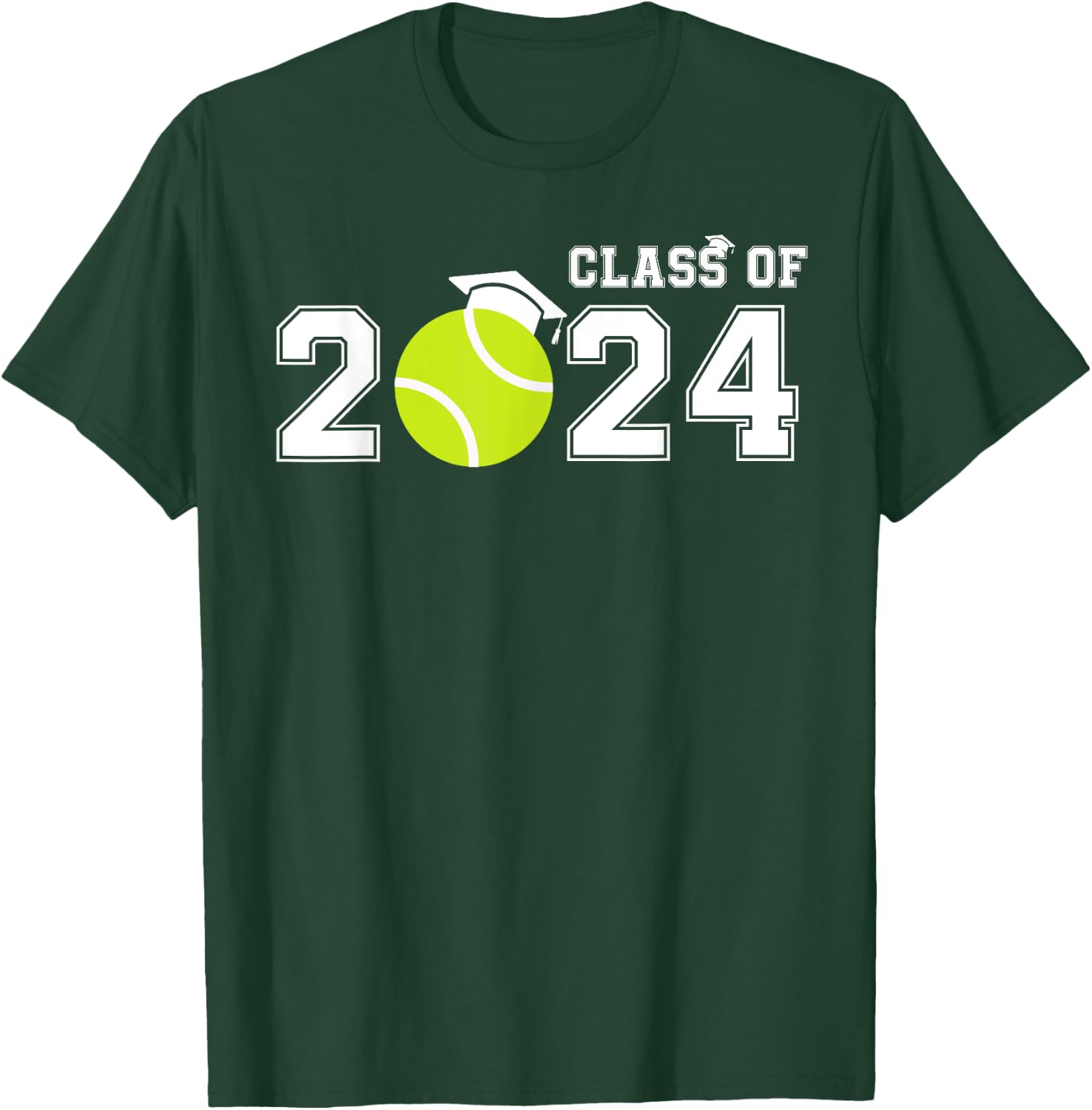 Tennis Player Class of 2024 Tennis, Senior High School Grad T-Shirt - T-Shirt | Forest
