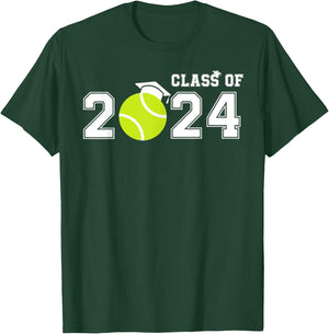 Tennis Player Class of 2024 Tennis, Senior High School Grad T-Shirt - T-Shirt | Forest