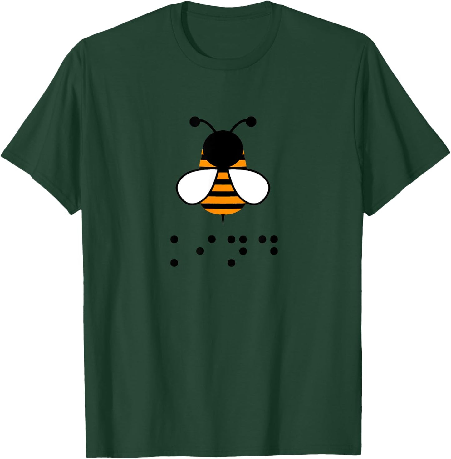 Blind People Awareness Bee Kind Be Kind In Braille T-Shirt - T-Shirt | Forest