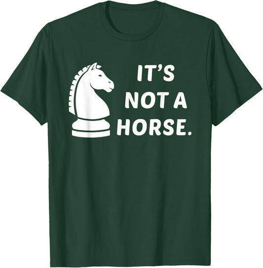 Funny Chess Knight Pieces Board Game Lover Player Horse Gift T-Shirt - T-Shirt | Forest