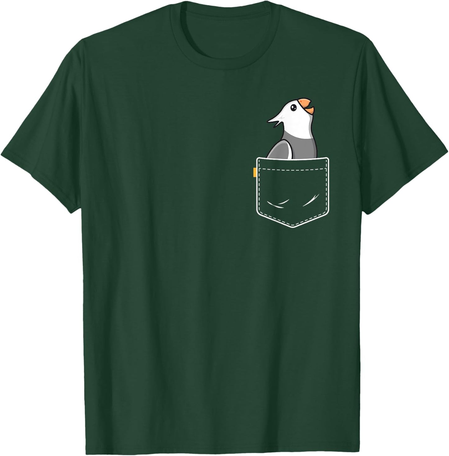 Pocket White Face Cockatiel Women Girls Funny Bird Lovers T-Shirt - T-Shirt | Forest
