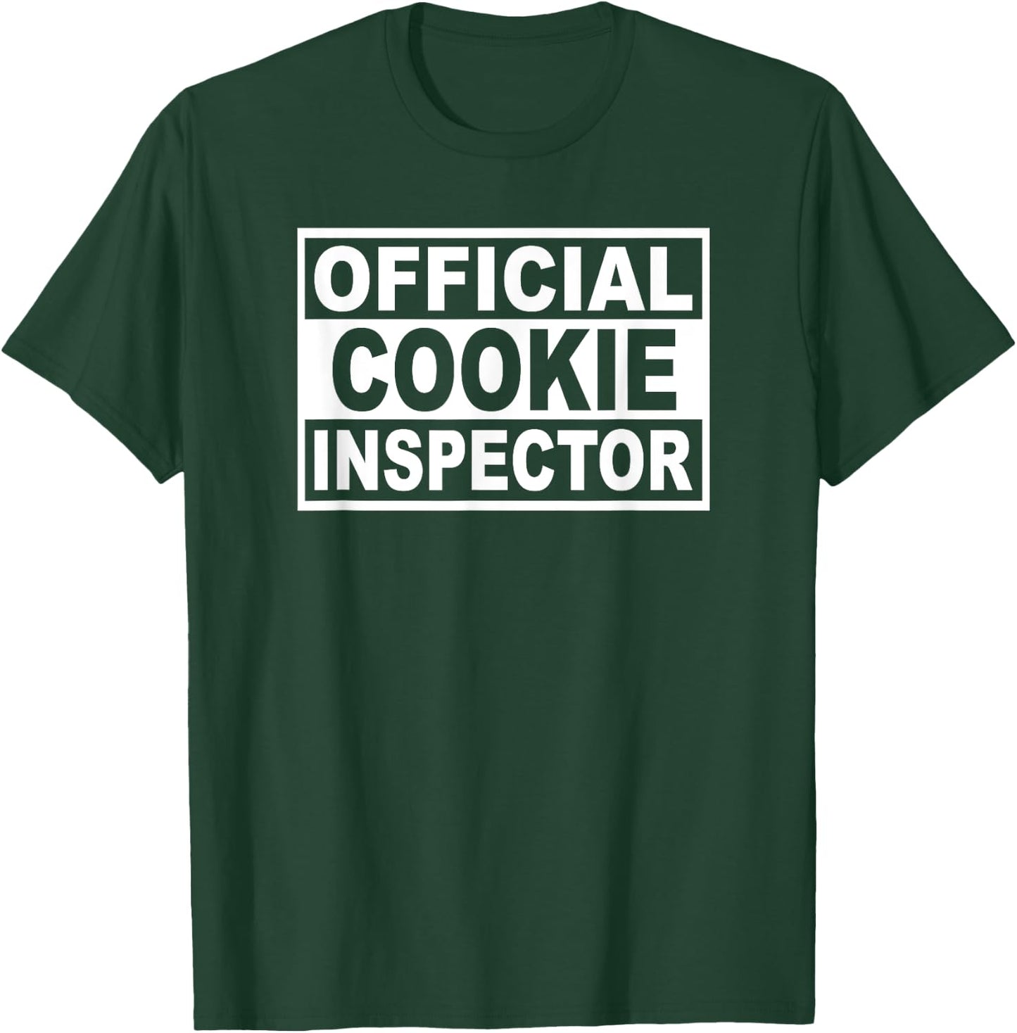 Official Cookie Inspector Square Graphic T-Shirt - T-Shirt | Forest