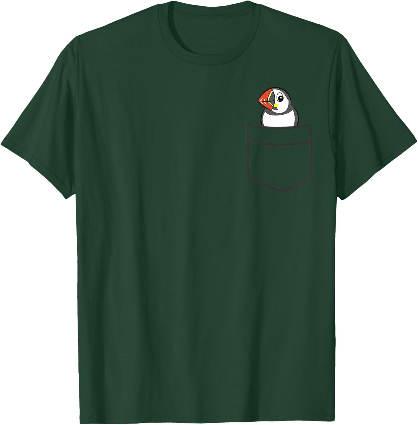 Puffin Bird In A Pocket Sea Bird Cute Puffin T-Shirt - T-Shirt | Forest