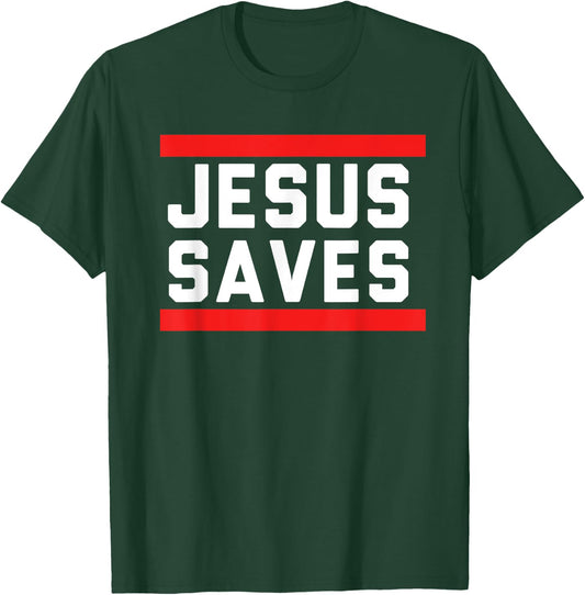 Jesus Saves Religious Christian Faith T-Shirt - T-Shirt | Forest