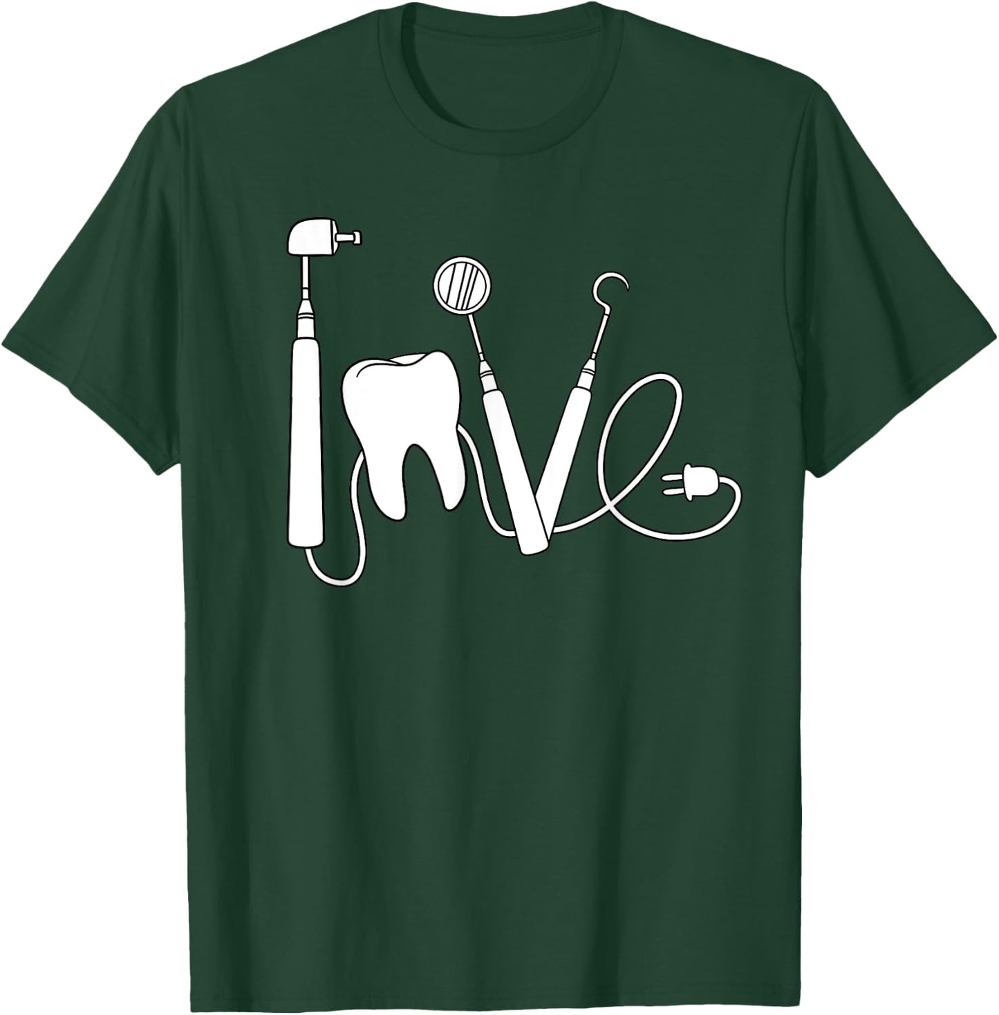 Dentist Mouth Doctor Dentistry Oral Hygiene Dental Surgeon T-Shirt - T-Shirt | Forest