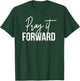 Cool Christian Gifts -Adults Black Pray It Forward Religious Pun Modern Short Sleeve T-Shirt - T-Shirt | Forest