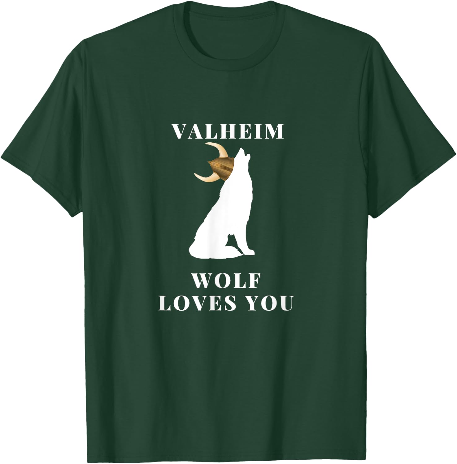 Valheim Wolf Loves You exclusieve game apparel T-Shirt - T-Shirt | Forest