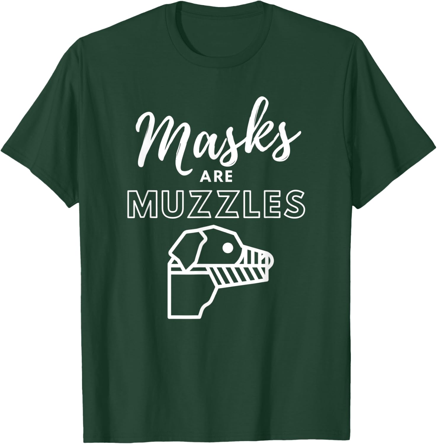 Masks Are Muzzles - Funny Dog Muzzle Meme Human Sheep Muzzle T-Shirt - T-Shirt | Forest