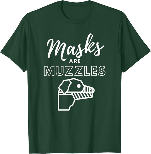 Masks Are Muzzles - Funny Dog Muzzle Meme Human Sheep Muzzle T-Shirt - T-Shirt | Forest
