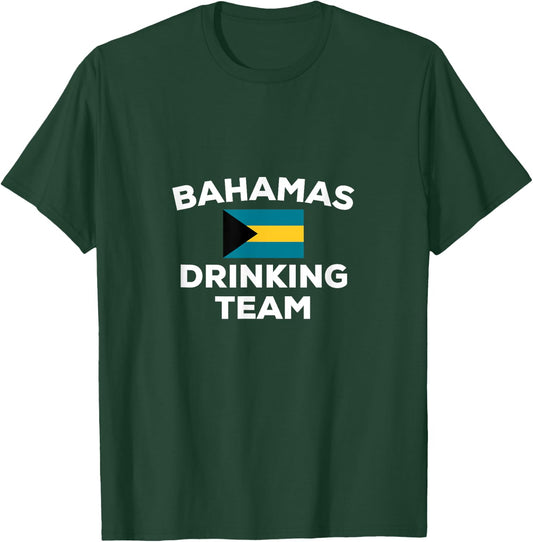 Bahamas Drinking Team Flag Funny Beer Party T-Shirt - T-Shirt | Forest