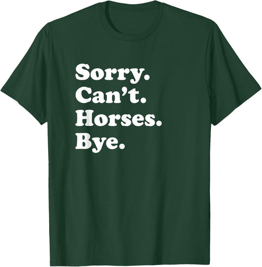 Funny Horse Gift Women Boys or Girls Short Sleeve T-Shirt - T-Shirt | Forest