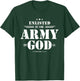 Faith Everywear Christian with Bible Verses, Scriptures, God's Army Design - Green, -Adult, Short Sleeve, Classic Fit, Small T-Shirt - T-Shirt | Forest