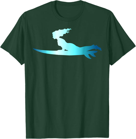 Surfing Wave Riding Boarding Surfboard Surfer T-Shirt - T-Shirt | Forest