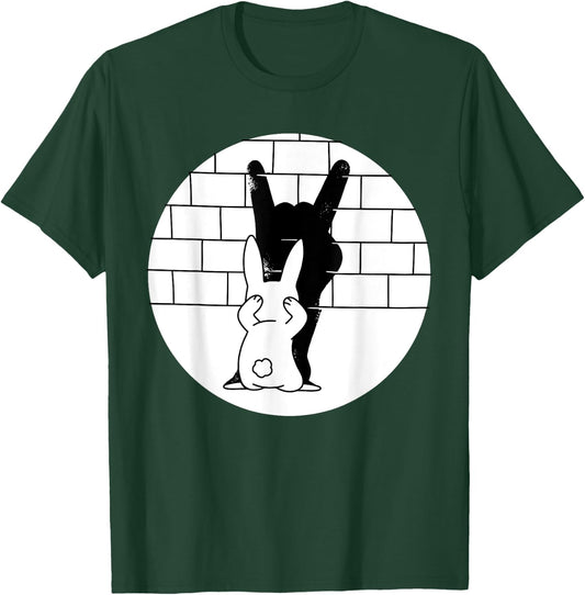 Funny Rabbit Bunny Animal Shadow Puppet T-Shirt - T-Shirt | Forest