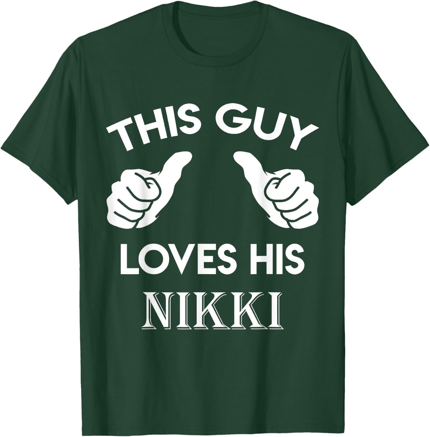 This guy loves his NIKKI gift valentine heart belongs 3 T-Shirt - T-Shirt | Forest