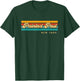 Vintage Sunset Stripes Painted Post, New York T-Shirt - T-Shirt | Forest